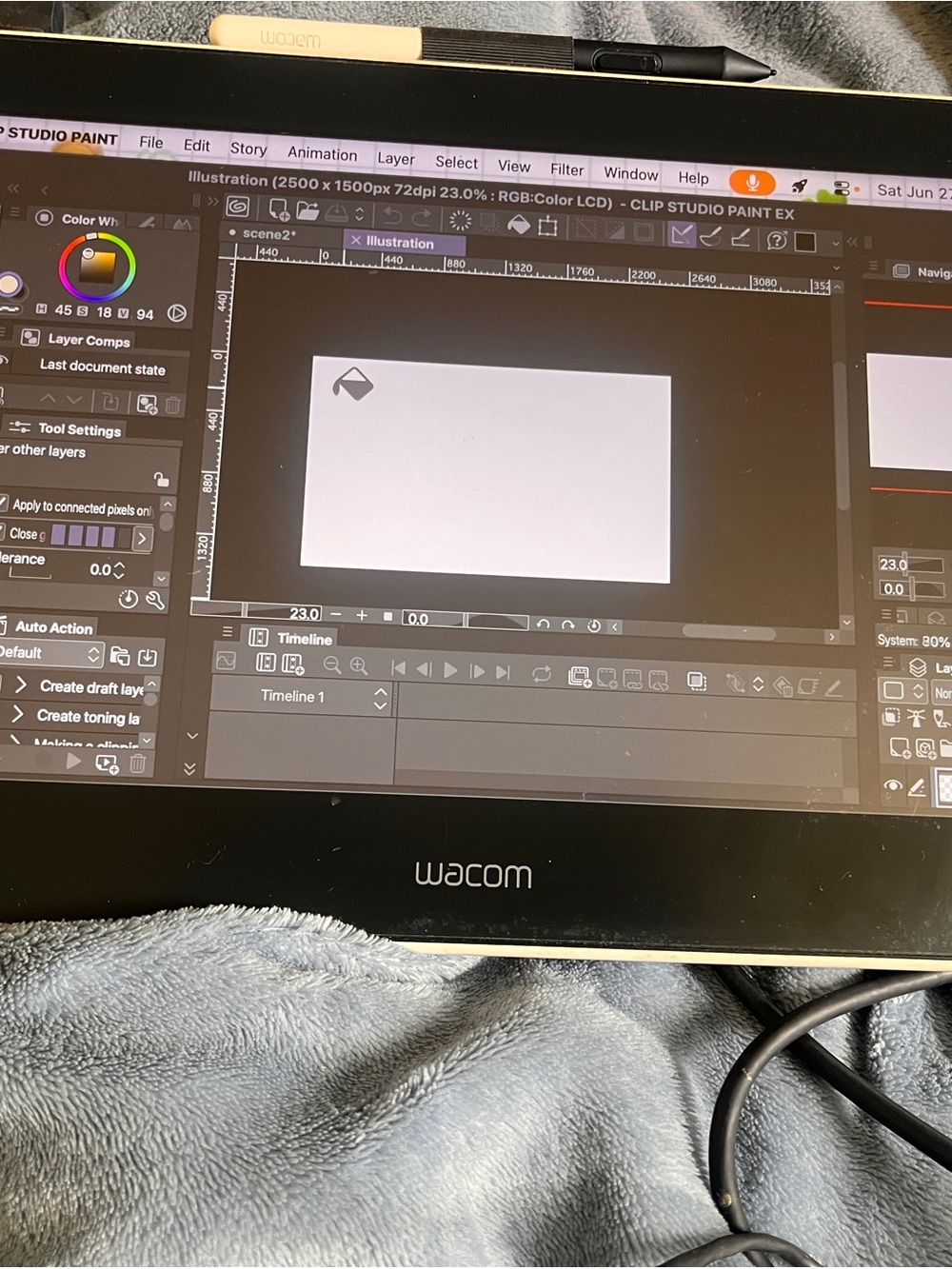 Wacom Black Drawing Tablet Display - Pen Display for Digital Art